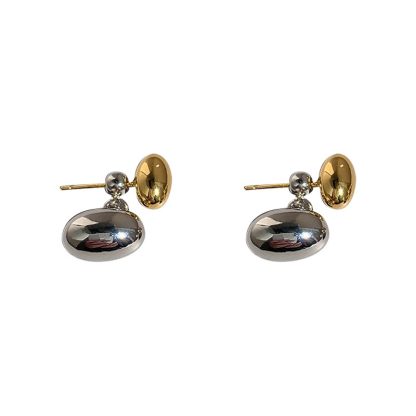 Fashion Electroplated Round Metal Stud Earrings - Image 2