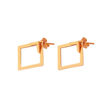 Women's Simple European And American Style Square Geometric Earrings - Image 4