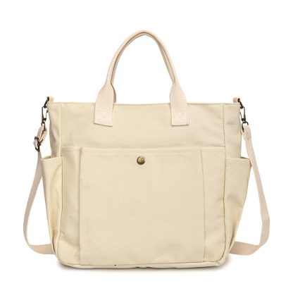 Simple Canvas Large Capacity Crossbody Shoulder Bag - Image 2